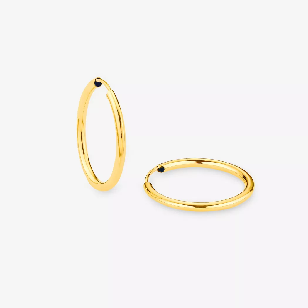 Paar Creolen AMOR "2027704", gold (gelbgoldfarben), Ohrringe, Damen, Gelbgold 375 3