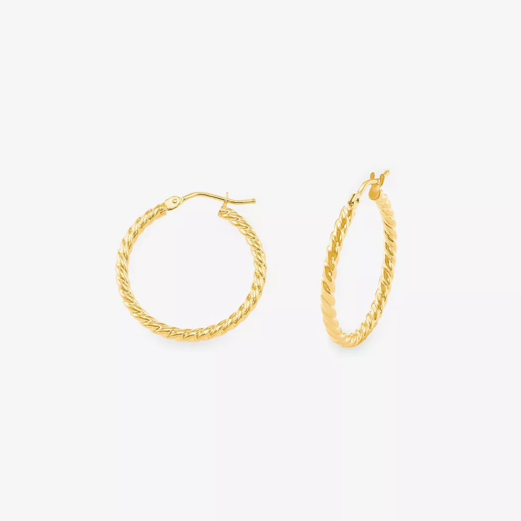 Paar Creolen AMOR "2027704", gold (gelbgoldfarben), Ohrringe, Damen, Gelbgold 375 2