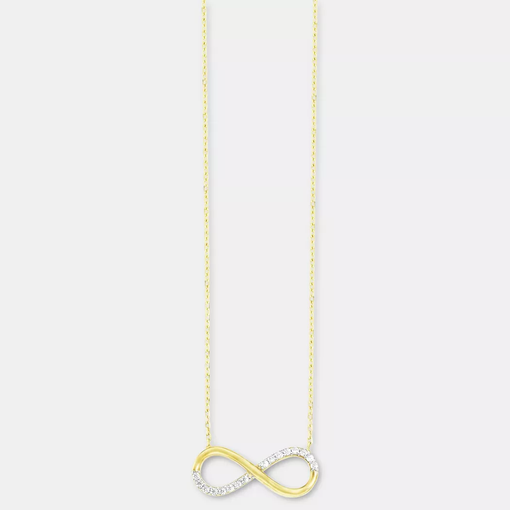 Kette mit Anhänger AMOR "Love/Herz", gold (gelbgoldfarben), Halsketten, Damen, Gelbgold 375, L: 45 3