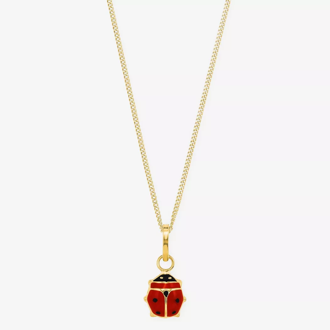Amor - Halskette mit Anhänger, 38cm, Gelbgold