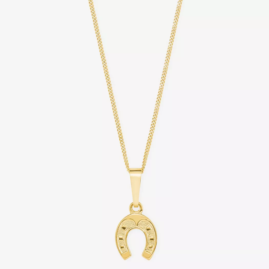Amor - Halskette mit Anhänger, 38cm, Gelbgold 3