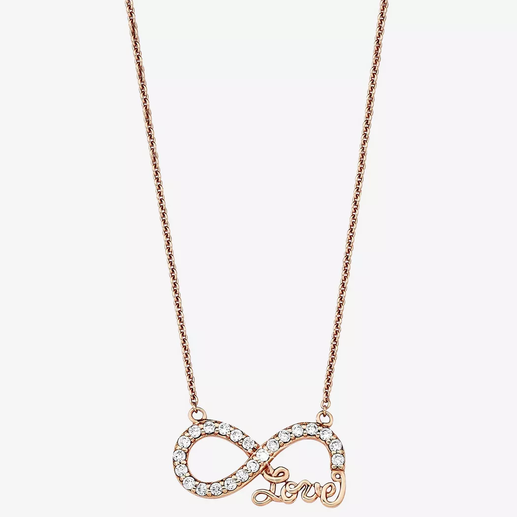 Kette und Anhänger Set AMOR "Lebensbaum/Taube", rosa (silber, 925, roségoldfarben, kristallweiß), Schmuck_Sets, Damen, Silber 925 (Sterlingsilber), mit Zirkonia (synth.) 5
