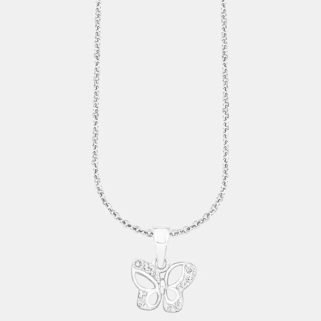 Amor 9293667 Butterfly Pendant Necklace Multicolor Sterling Silver 38cm 2