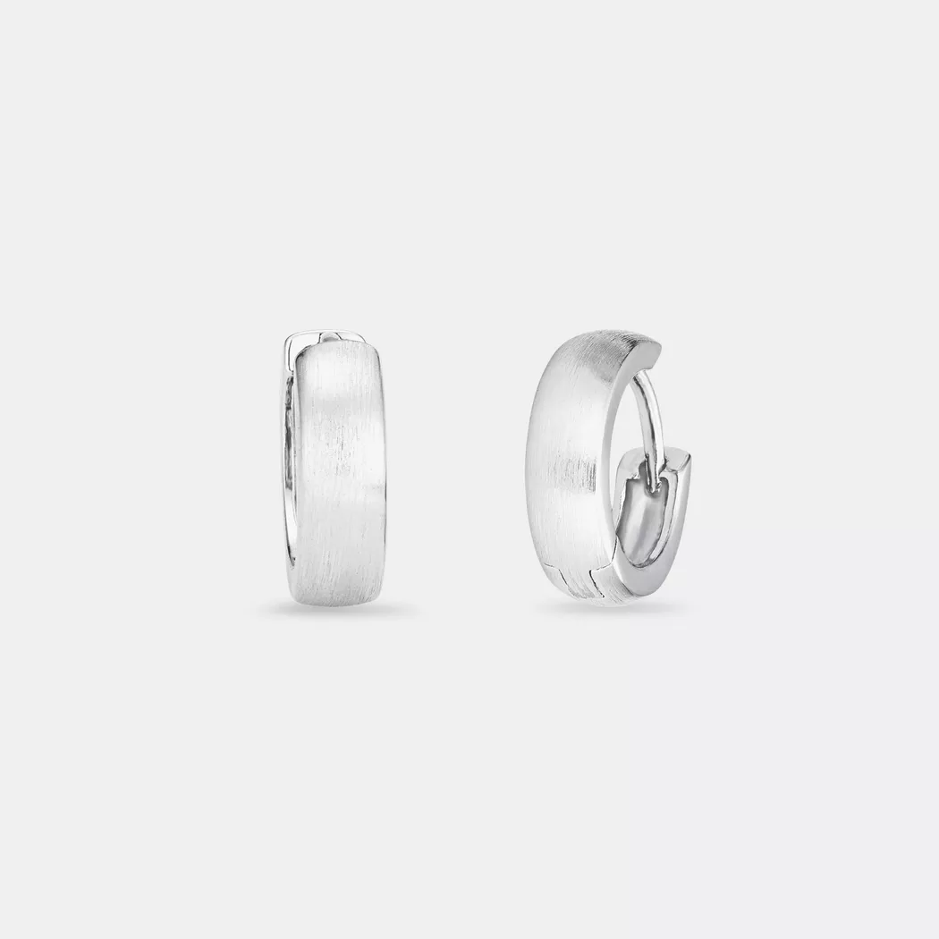 Paar Creolen AMOR "2023069", silber (silberfarben), Ohrringe, Damen, Silber 925 (Sterlingsilber)
