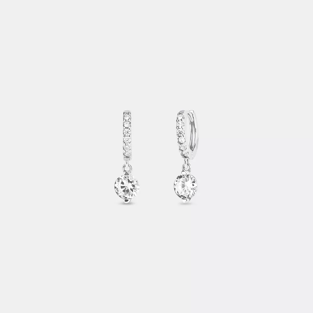 Amor 2023071 Creole Earrings 925 Sterling Silver Zirconia