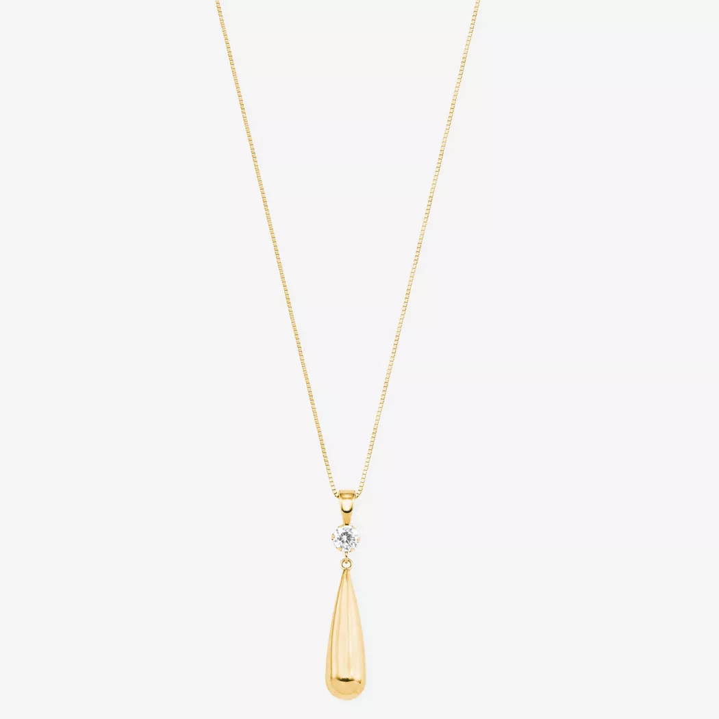 Amor - Halskette mit Anhänger, 45cm, Gelbgold 3