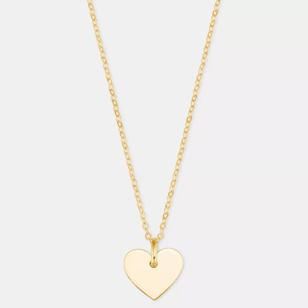Kette mit Anhänger AMOR "Herz", gold (gelbgoldfarben), Halsketten, Damen, Gelbgold 375, L: 45