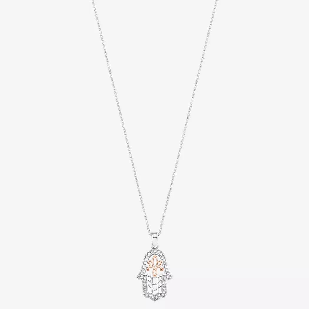 Kette mit Anhänger AMOR "Baum", silber (silber, 925), Halsketten, Damen, Silber 925 (Sterlingsilber), L: 45 B: 1mm, mit Zirkonia (synth.), B:1mm 2