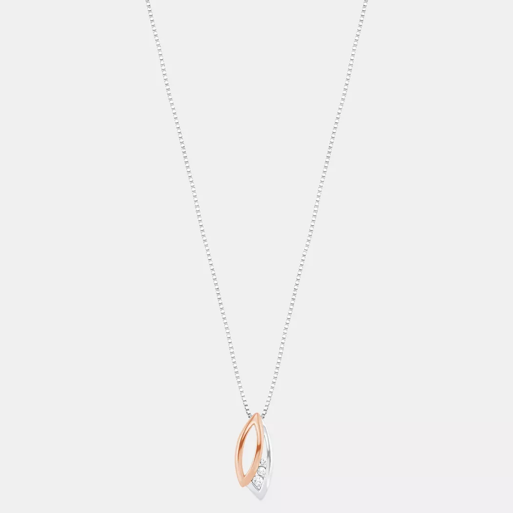 Kette mit Anhänger AMOR "Baum", silber (silber, 925), Halsketten, Damen, Silber 925 (Sterlingsilber), L: 45 B: 1mm, mit Zirkonia (synth.), B:1mm 3