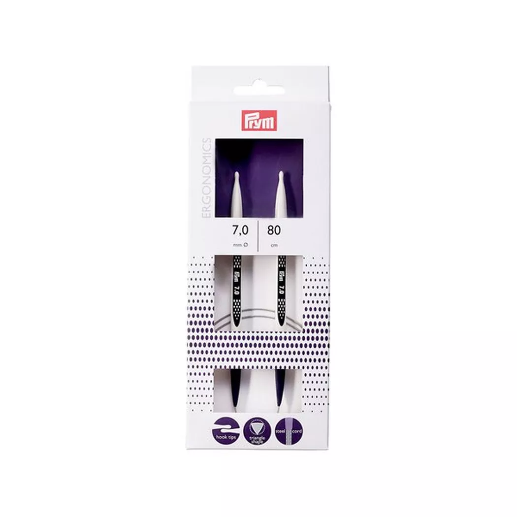 Prym - Rundstricknadeln, 80CM/7MM, Multicolor