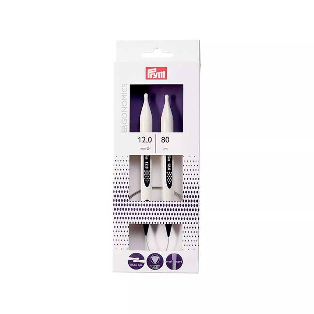Prym - Rundstricknadeln, 80CM/12MM, Multicolor