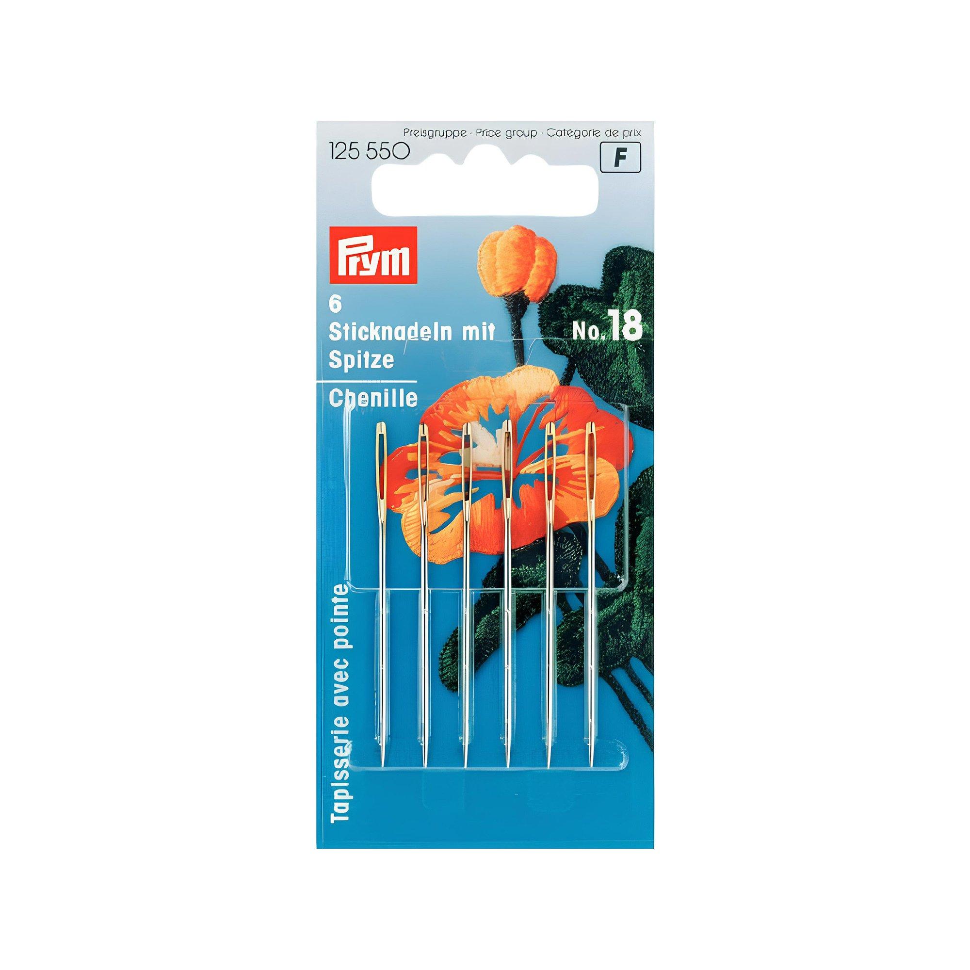 Prym Ago da ricamo N. 18 con punta, 6 pz. 