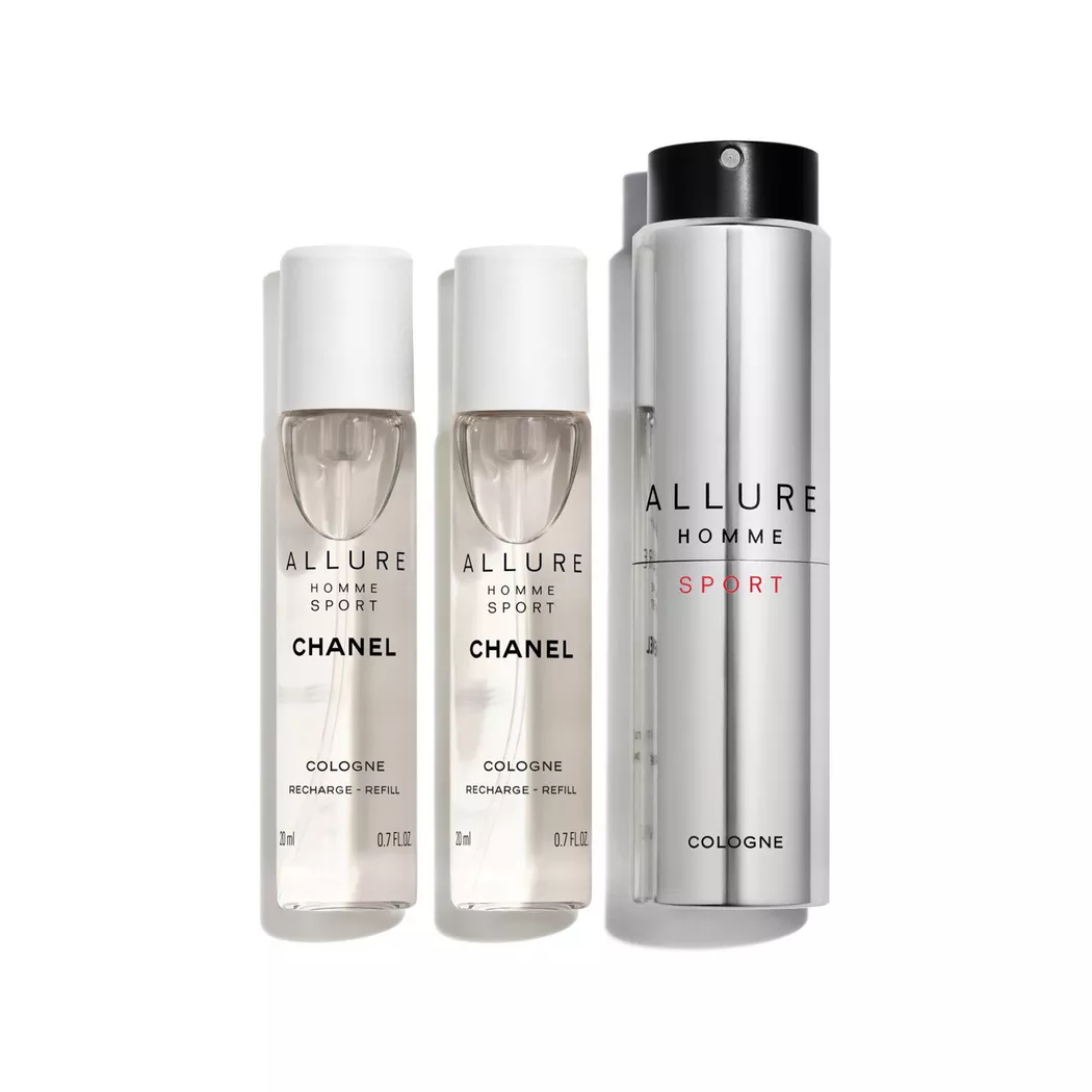 Chanel Allure Homme Sport Cologne vaporisateur de voyage et ses deux recharges 3 x 20 ml