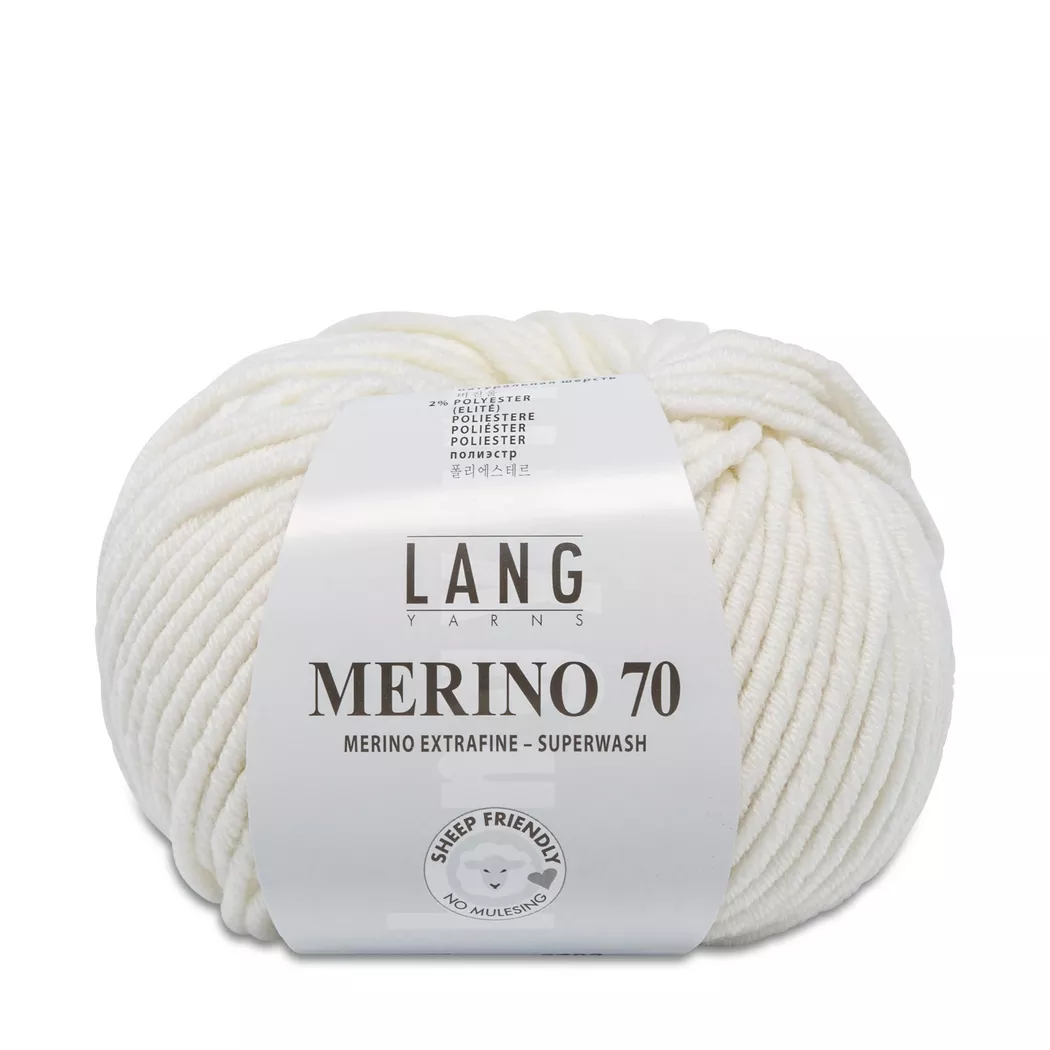 Lang - Filo per maglieria, 50GCA70M, Bianco