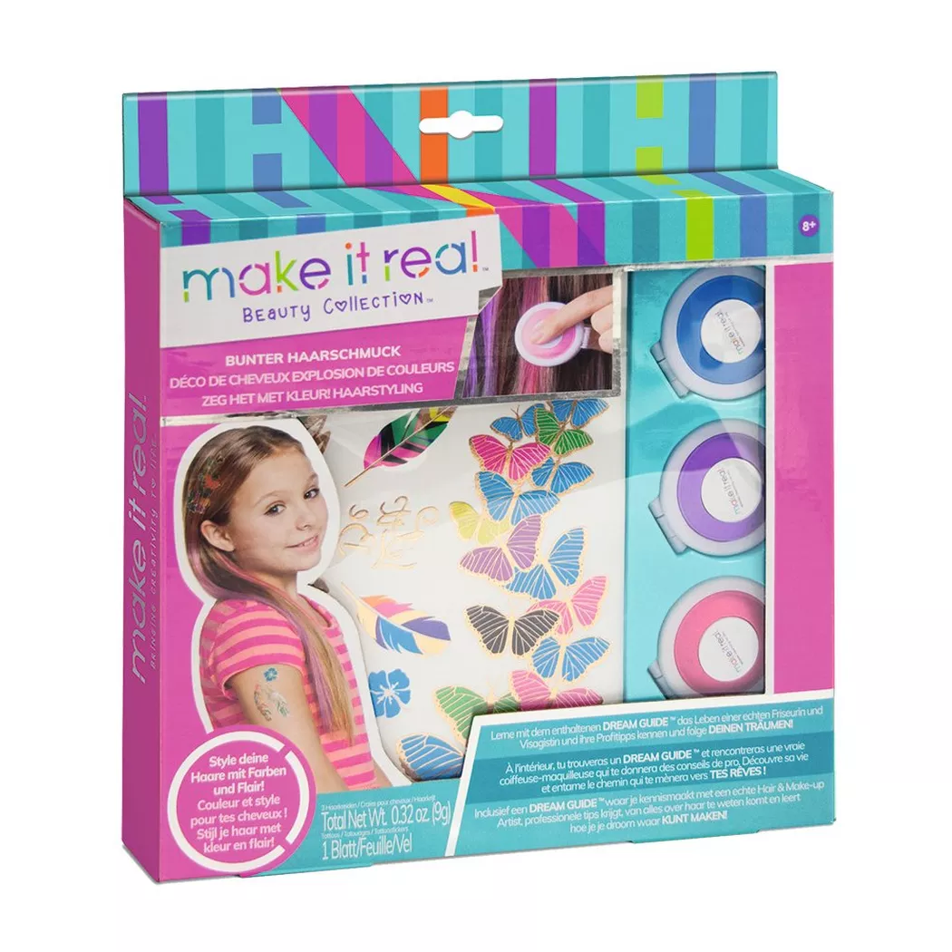 make it real - Bunter Haarschmuck, MIR Haarkreide & Tattoos, Multicolor