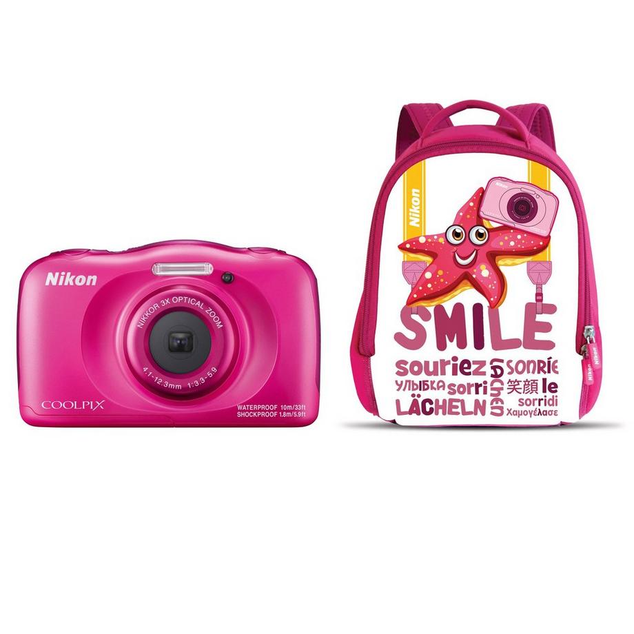 Nikon Coolpix W 100 KIT Set: fotocamera compatta con custodia 