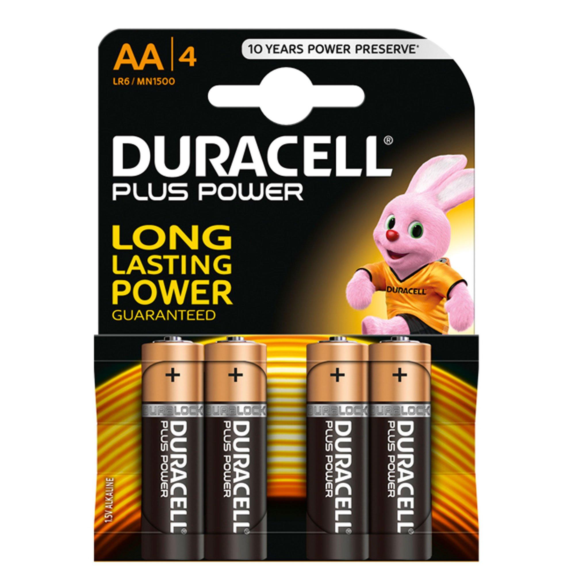 Image of DURACELL Plus Power (AA, LR6, MN1500) Alkaline-Batterien, 4 Stück - AA(LR6)