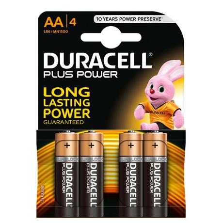 DURACELL Plus Power (AA, LR6, MN1500) Alkaline-Batterien, 4 Stück 