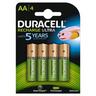 DURACELL Stay Charged (AA) Aufladbare Batterien, 4 Stück 