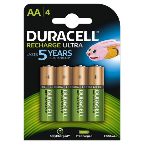 DURACELL Stay Charged (AA) Aufladbare Batterien, 4 Stück 
