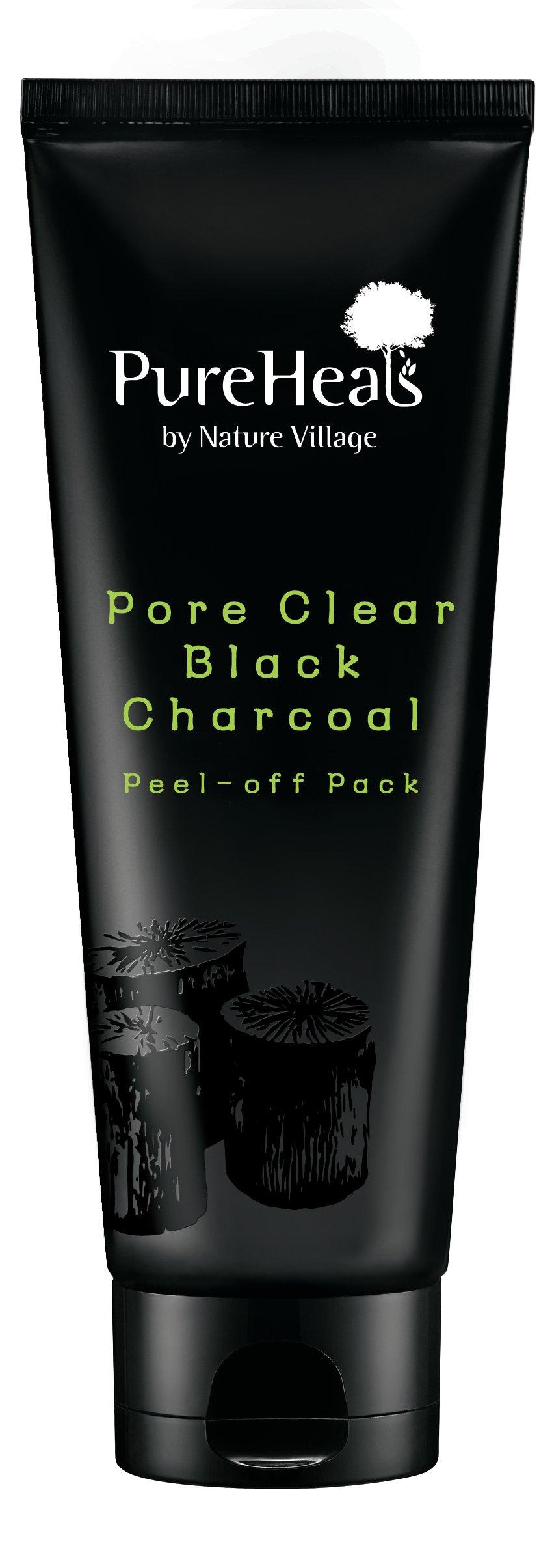 Image of PureHeals Pore Clear Black Charcoal Peel-off Pack - 100 ml