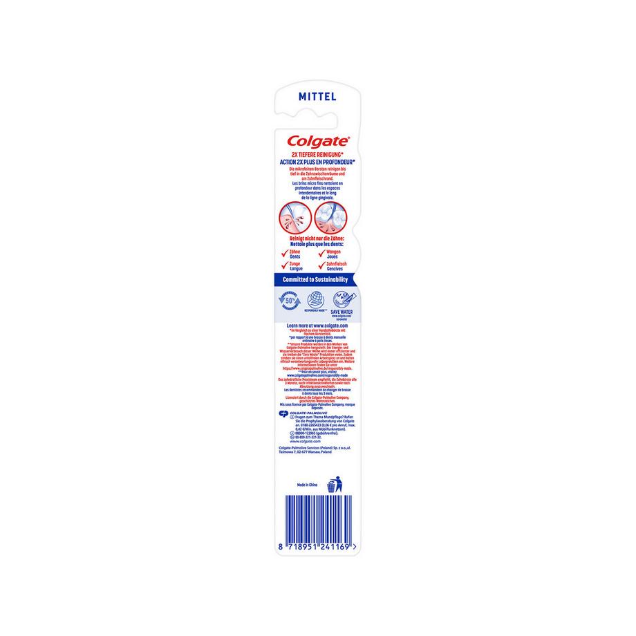 Colgate 360° AKTIVKOHLE 360° brosse à dents charbon végétal 