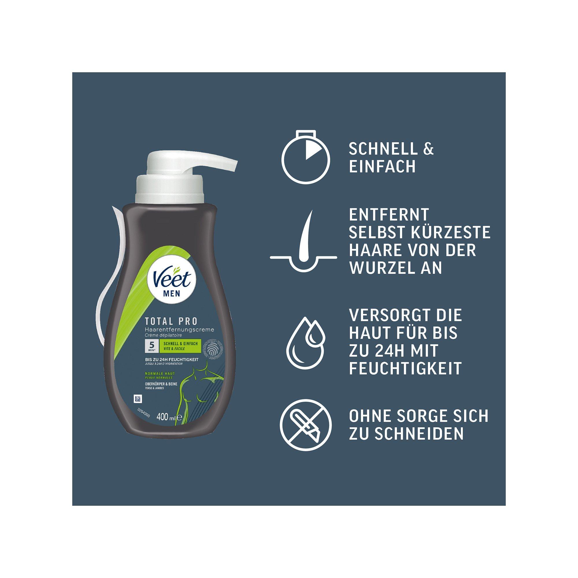 Veet Men - Sensitive Power Men Crema Depilazione Sensitive Power  