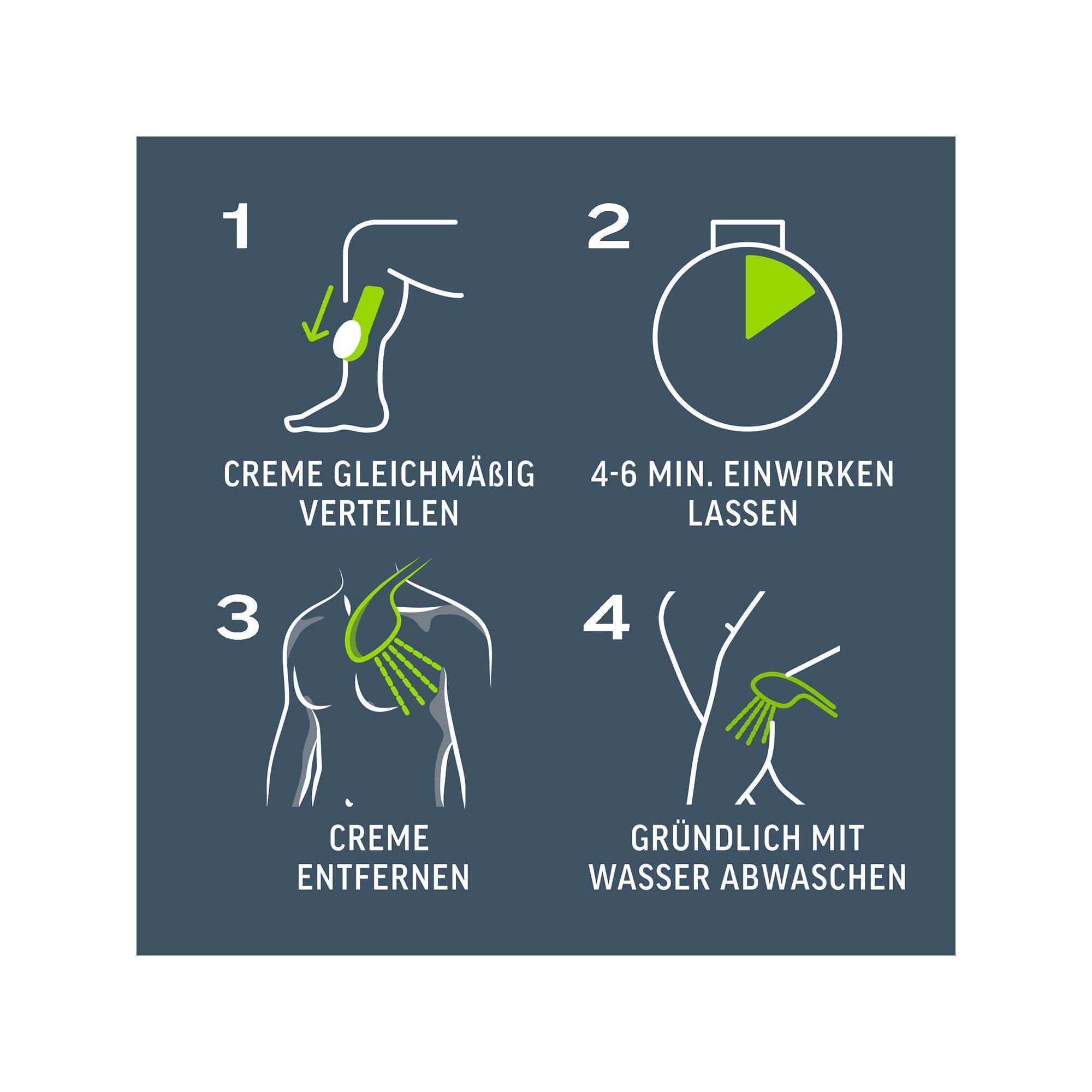 Veet Men Dusch - Normale Haut - Brust & Körper Men Crema per la rimozione dei capelli sotto la doccia Power Effect 