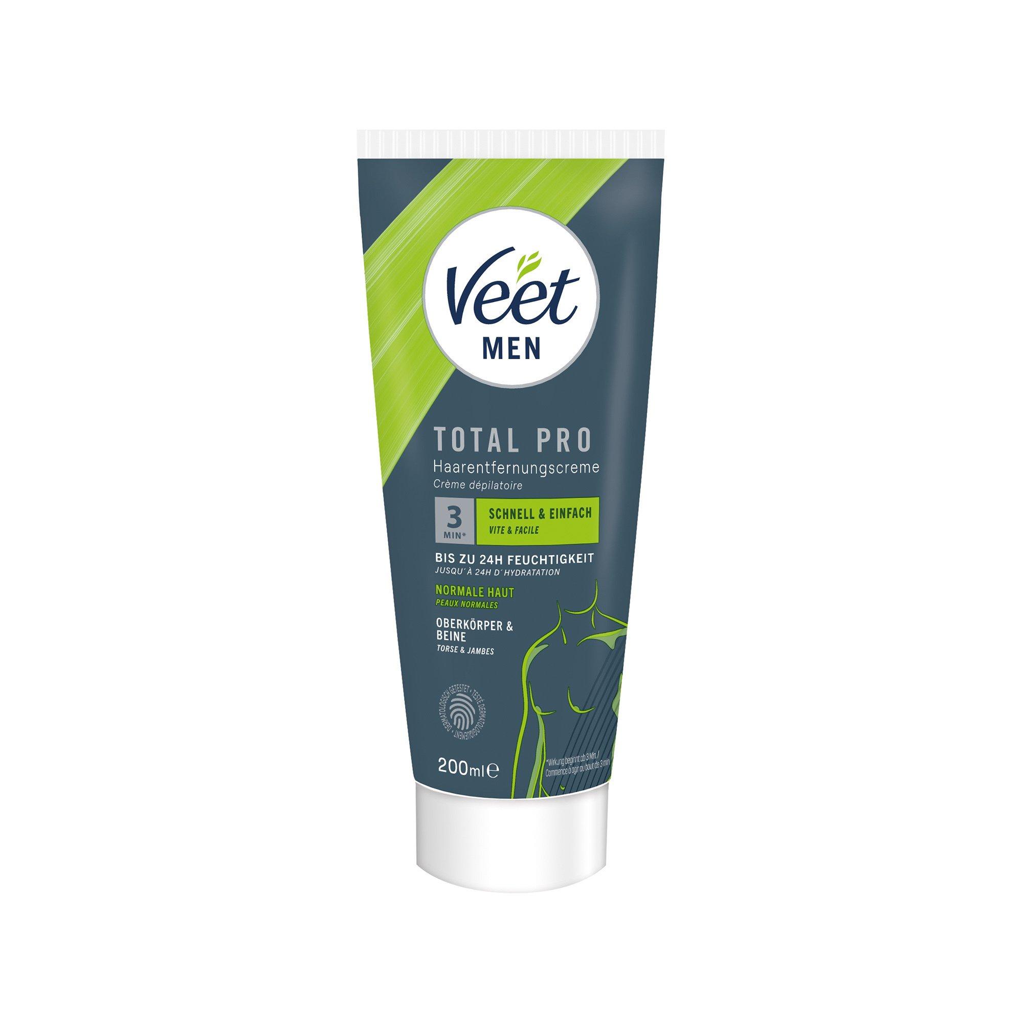 Image of Veet Total Pro Gelcreme for Men For Men Haarentfernungs-Gelcreme Für den Körper - 200ml