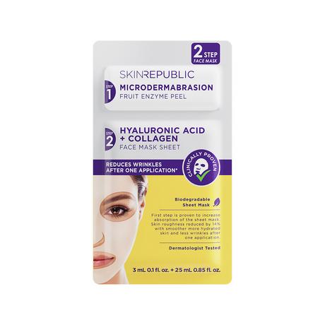 Skin republic 2 Step Hyaluronic Acid + Collagen Bio 2-Step Hyaluronic Acid + Collagen Face Mask 