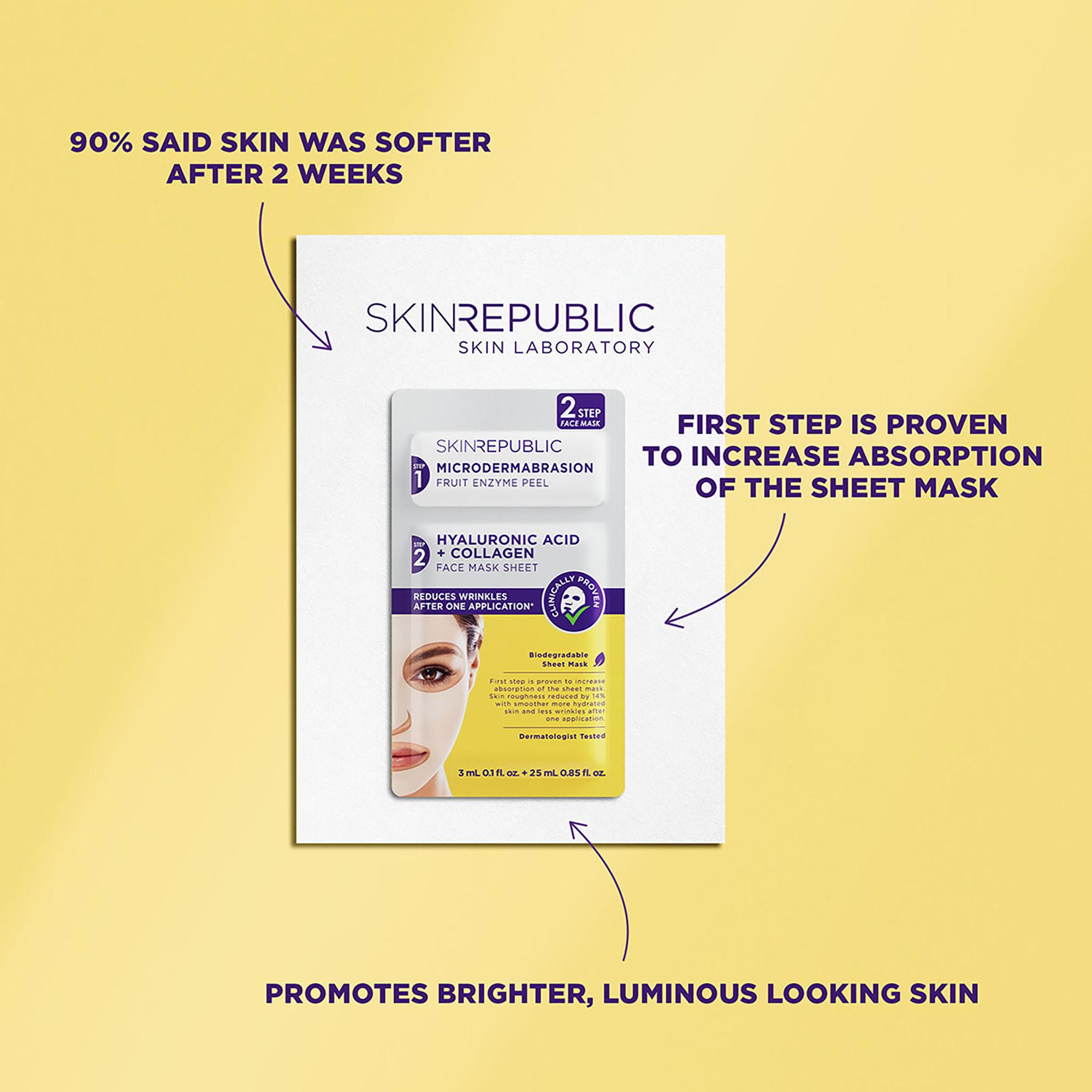 Skin republic 2 Step Hyaluronic Acid + Collagen Bio 2-Step Hyaluronic Acid + Collagen Face Mask 