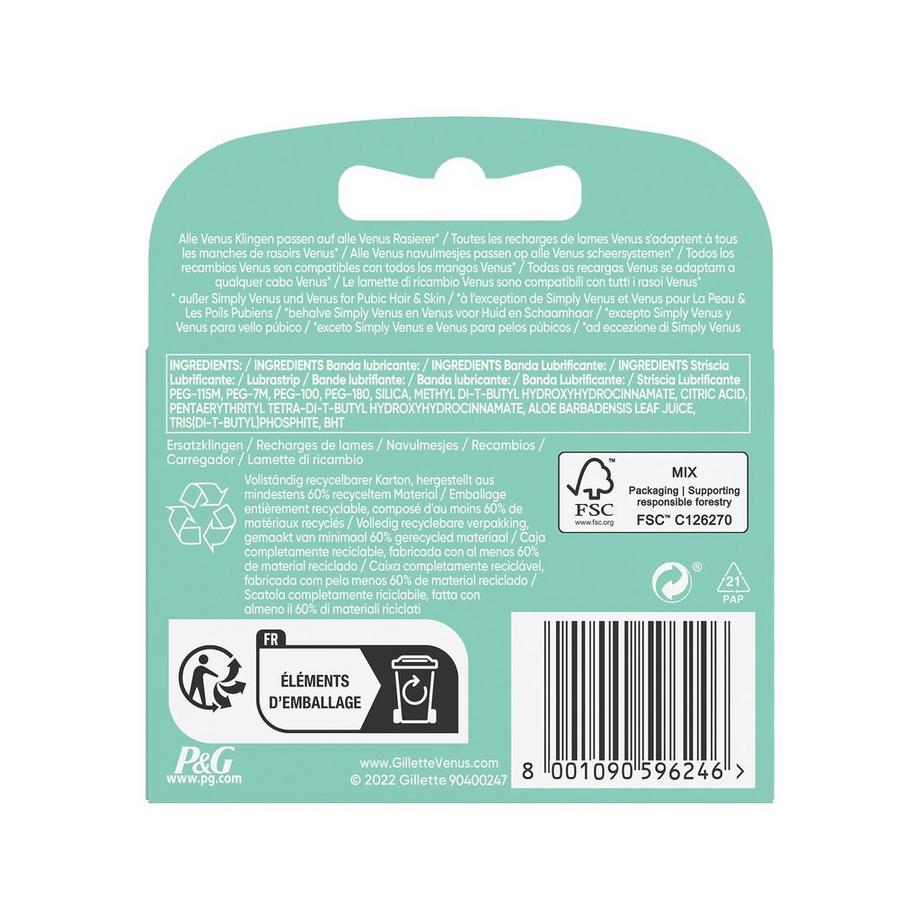 Gillette Venus Deluxe Smooth Sensitive Deluxe Smooth Sensitive Lames de rasoir 