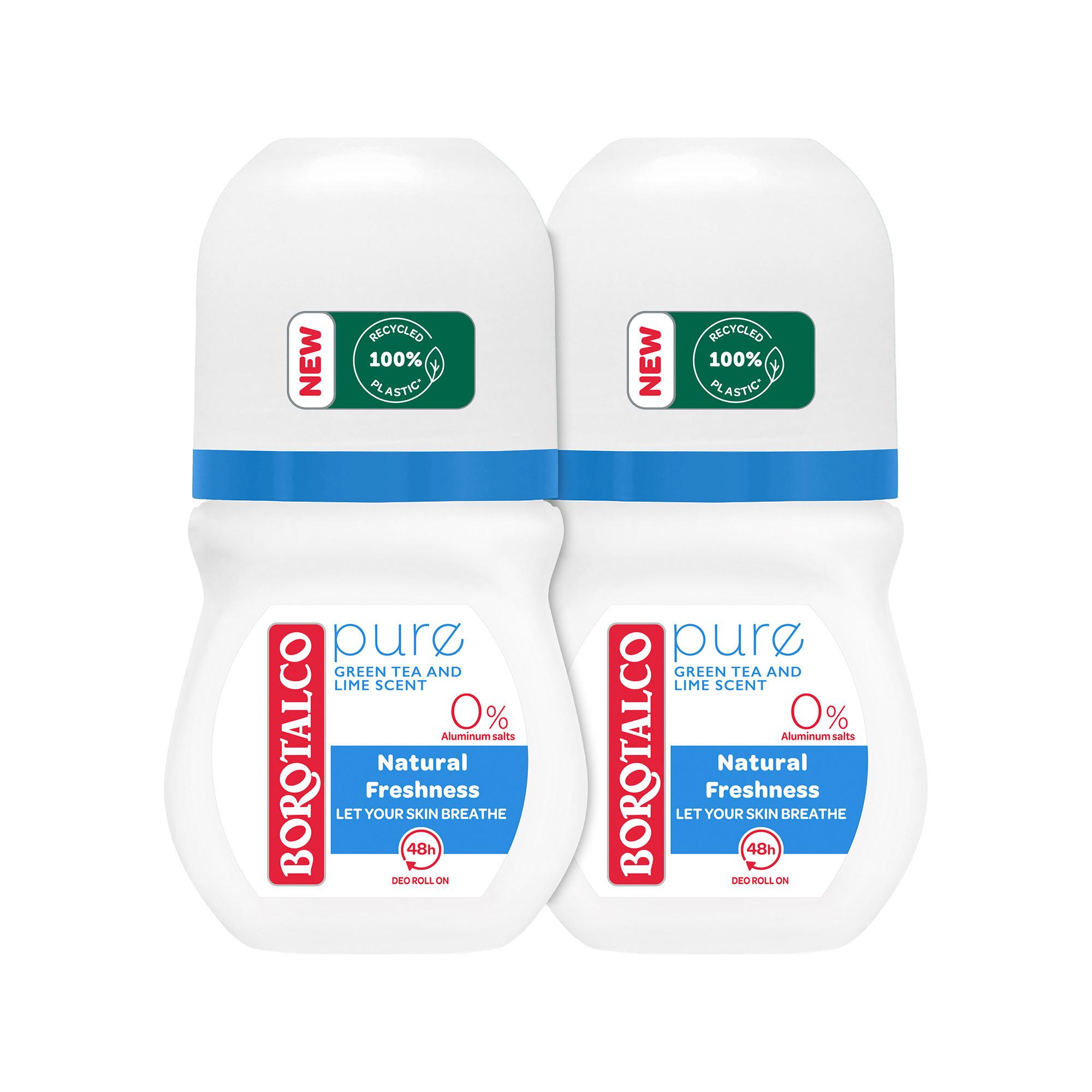 BOROTALCO  Deo Pure Natural Freshness Roll On Duo 