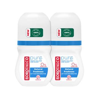 BOROTALCO  Deo Pure Natural Freshness Roll On Duo 