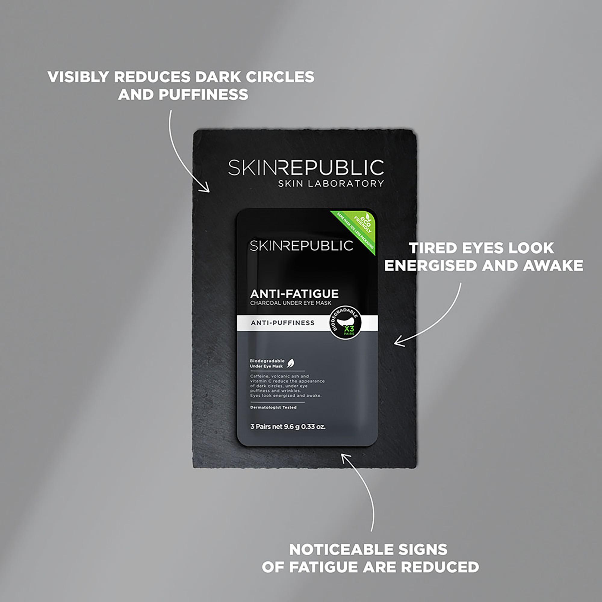 Skin republic Men's Anti-Fatigue Charcoal Anti-Fatigue Under Eye Patch for Men 