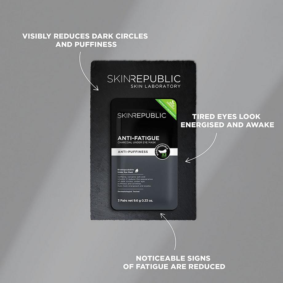 Skin republic Men's Anti-Fatigue Charcoal Anti-Fatigue Under Eye Patch for Men 