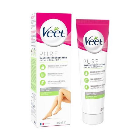 Veet Pure - Trockene Haut - Körper & Beine Creme trockene Haut Körper  