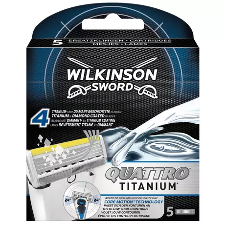 WILKINSON  Pack de 5 Lames Quattro Titanium Core Motion 
