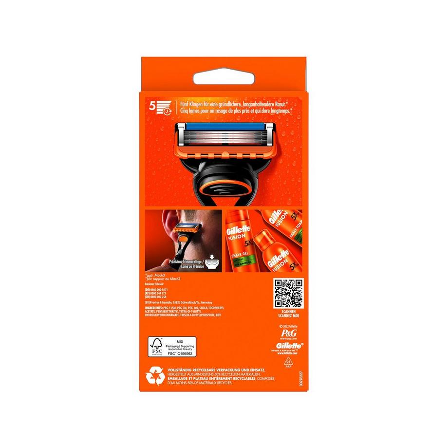 Gillette Fusion5 Fusion5 Rasierer Herren mit 1 Rasierklinge 