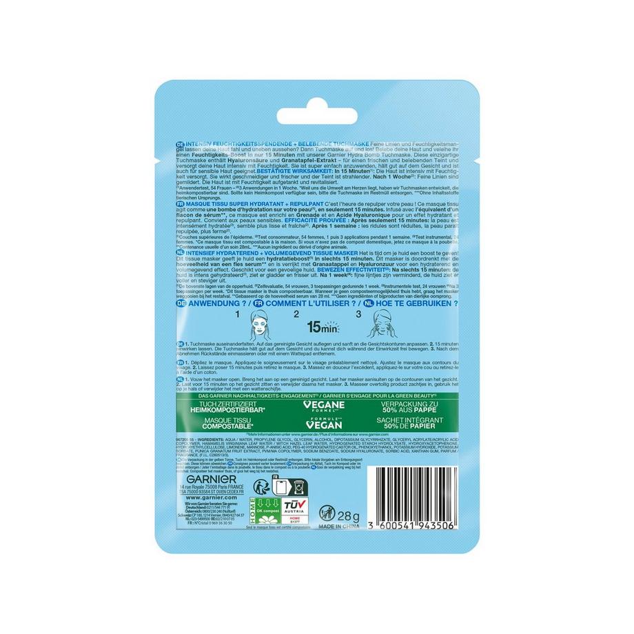 GARNIER Hydra bomb Hydra Bomb Fabric Mask 