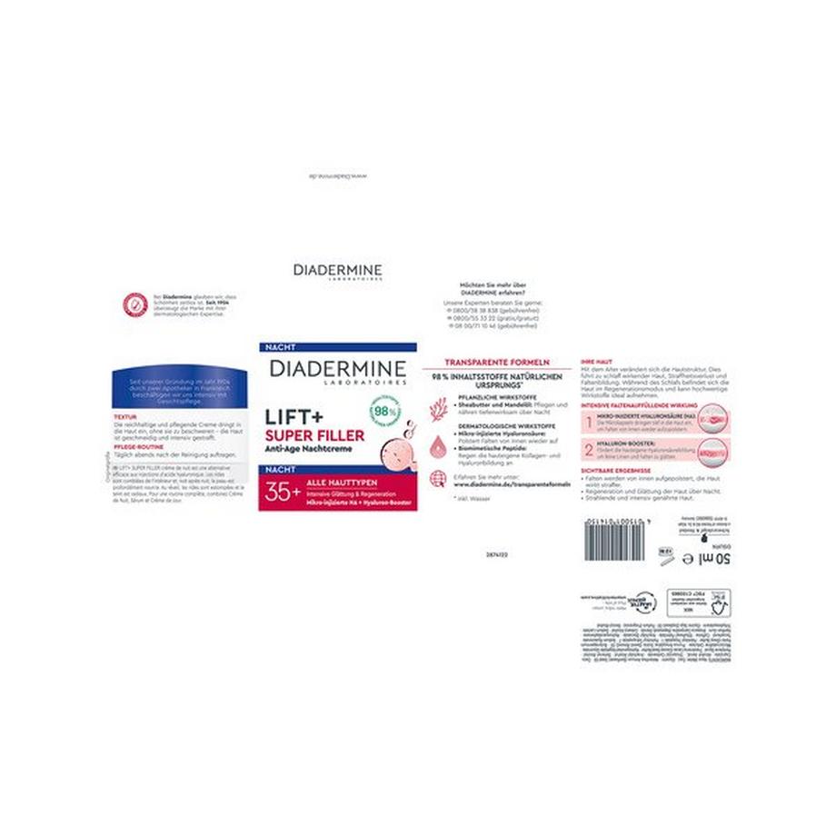 DIADERMINE Super filler Lift+ Super Filler Crema notte 