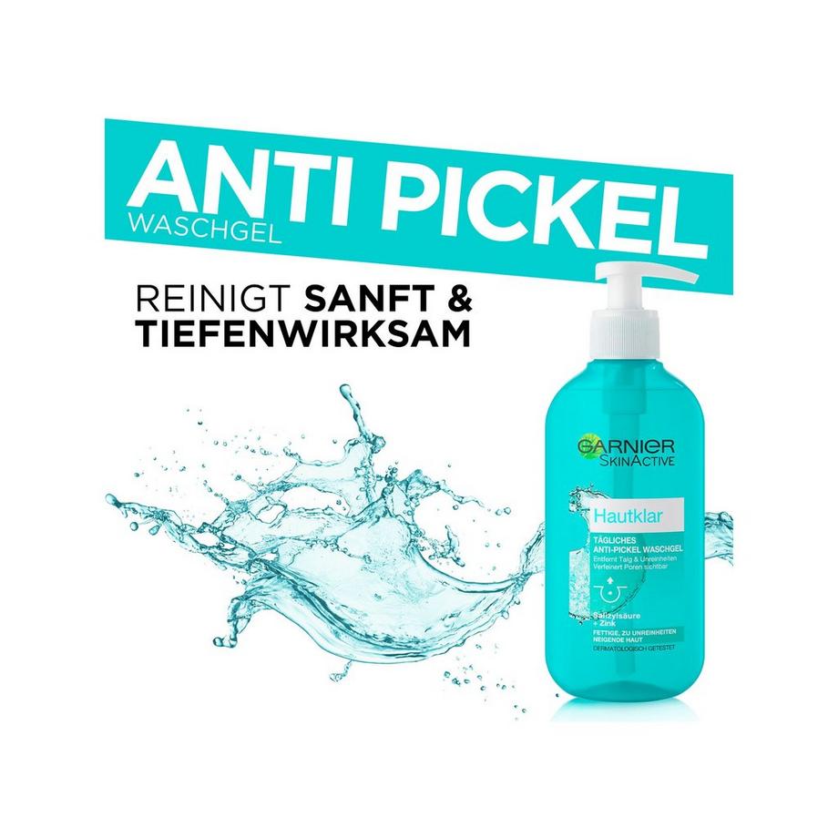 GARNIER Pure Active Hautklar Tägliches Anti Pickel Waschgel 