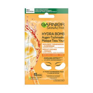GARNIER SKIN ACTIVE Orange Garnier Hydra Bomb Masque Tissu Yeux Anti-Fatigue Orange + Acide Hyaluronique 