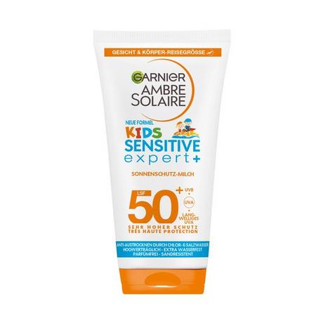 GARNIER Ambre Solaire Kids Sensitive Expert+ Sonnenmilch SPF 50 Kids Sensitive Expert+ Lait protecteur FPS 50+  