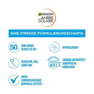GARNIER Ambre Solaire Sensitive Expert+ Protection Spray SPF 50 Sensitive Expert+ Feuchtigkeitsspendendes Schutz-Spray  