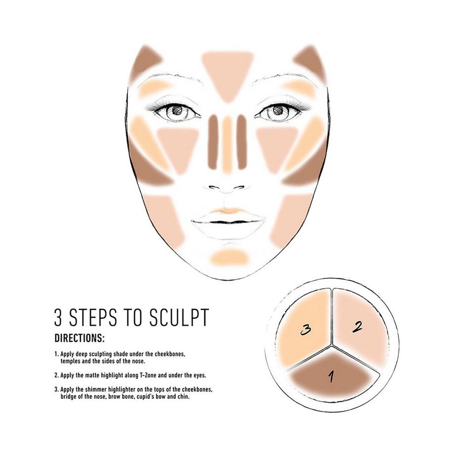 NYX-PROFESSIONAL-MAKEUP  3 Steps To Sculpt Face Sculpting Palette fair 