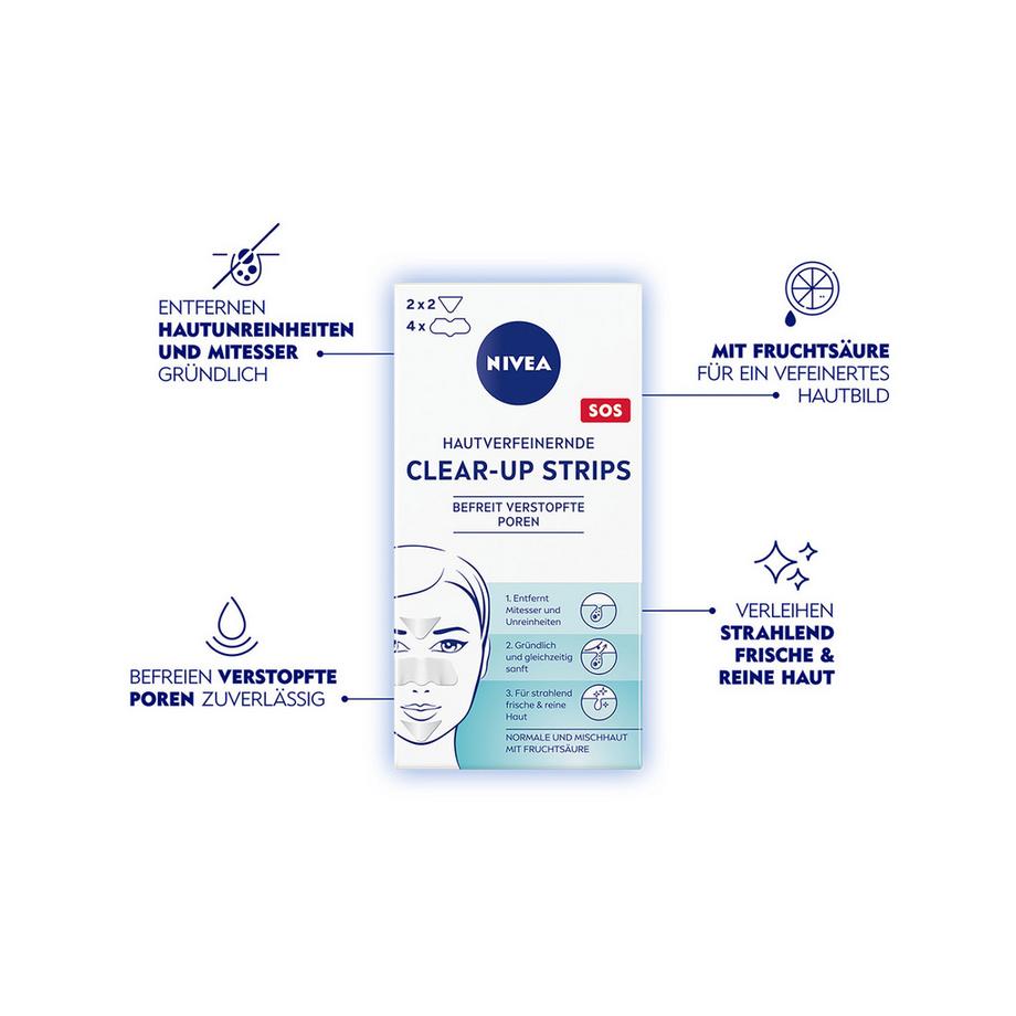 NIVEA Nose + Face Clear Up Strips 