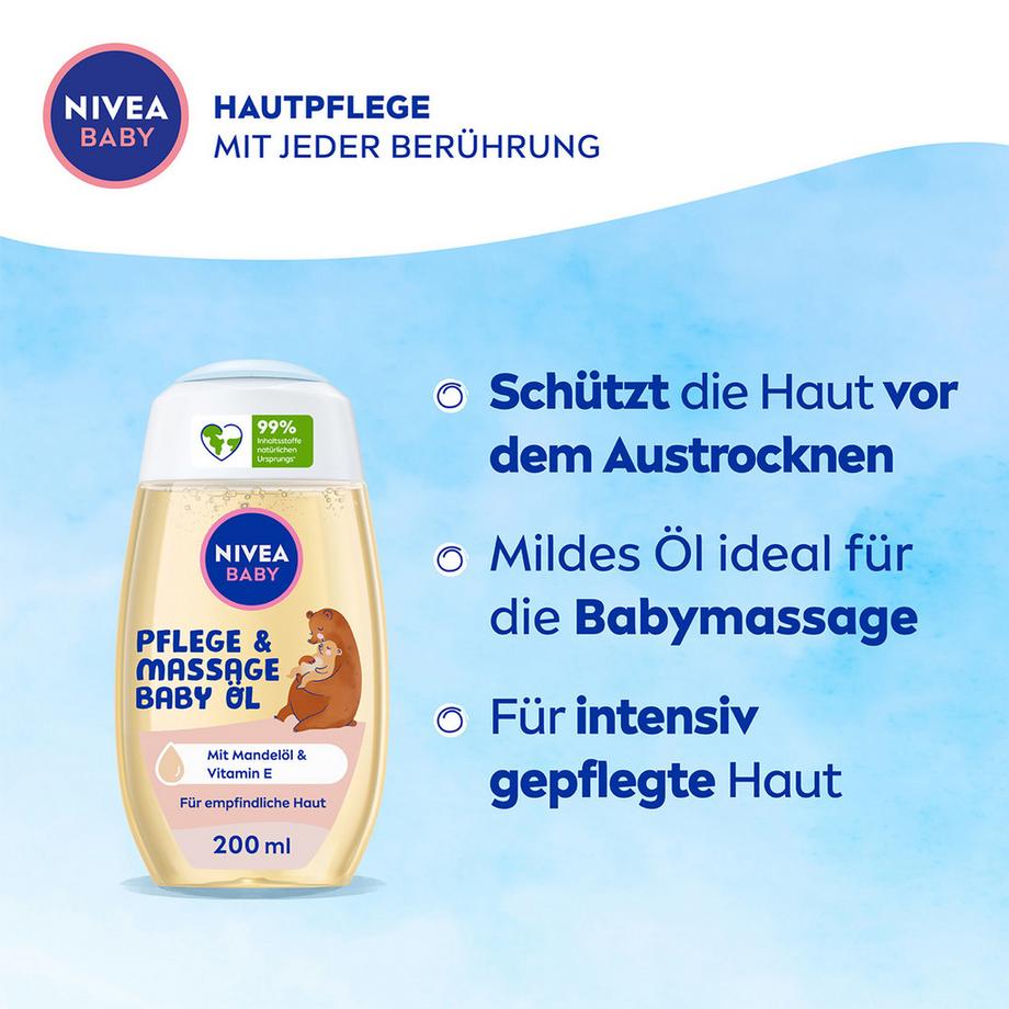 NIVEA Baby Pflegeöl Streichelzart Huile de soin Baby 