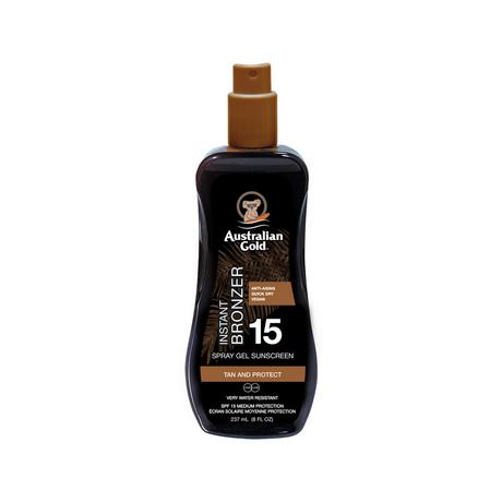 Australian Gold Bronzer Gel Spray SPF 15 Sonnenschutzgel + Bronzer SPF15 