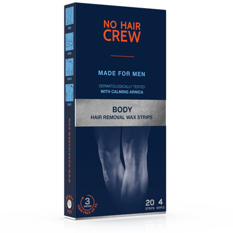 NO HAIR CREW  Kaltwachsstreifen für den Körper – Für Männer 